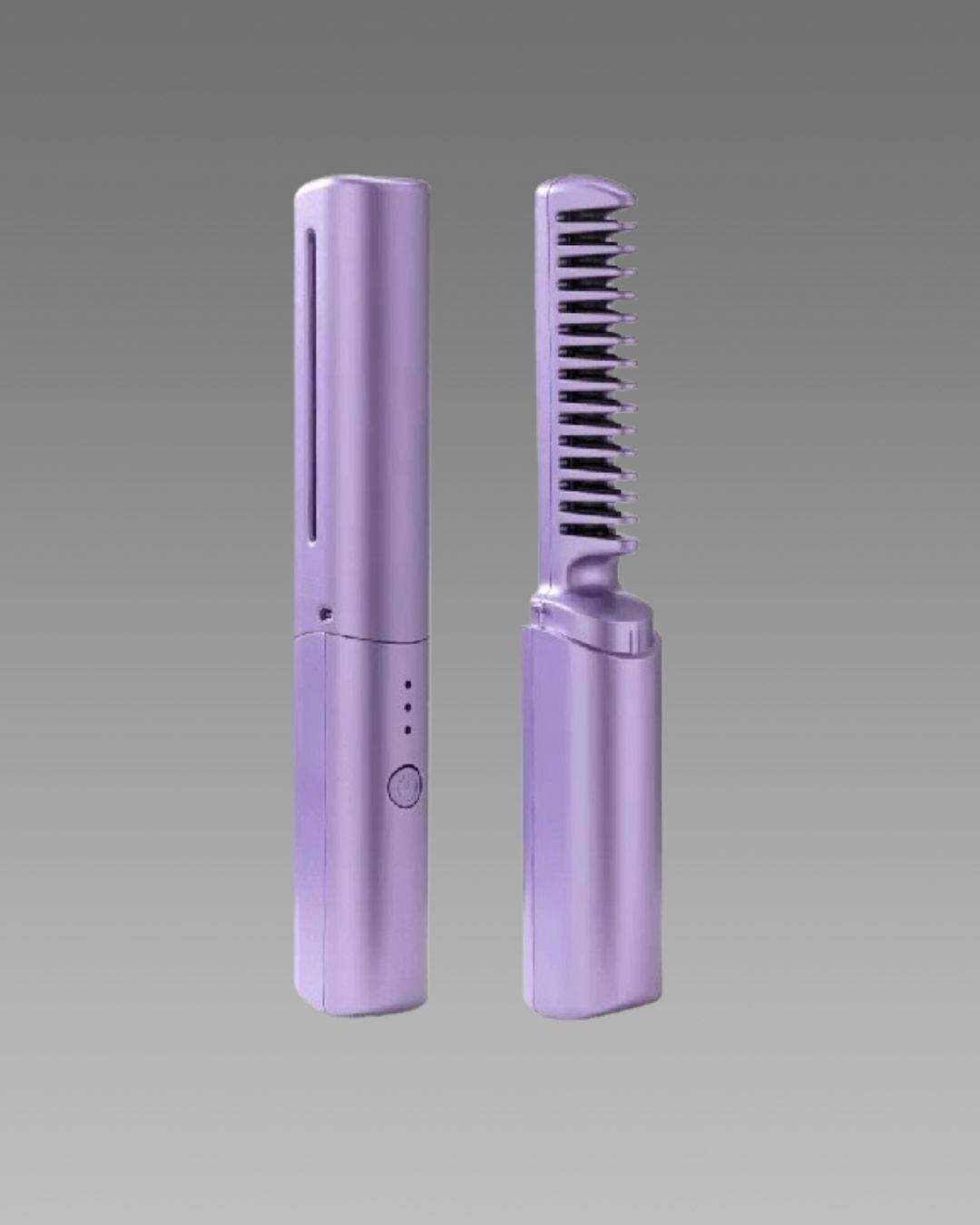 Rechargeable Mini Adjustable Hair Straightener Hot Comb