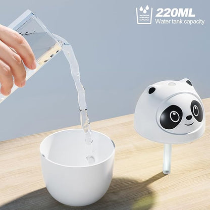 Portable Mini Panda Humidifier with Multicolor Night Light