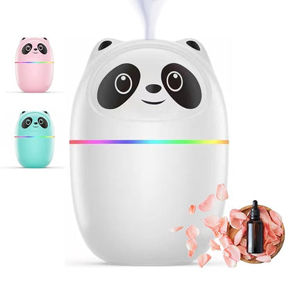 Portable Mini Panda Humidifier with Multicolor Night Light