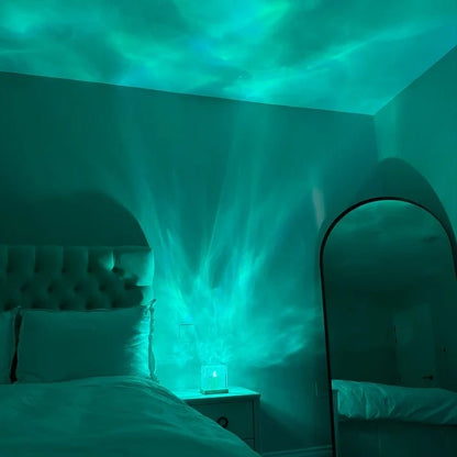 Rotating Water Ripple Night Light Aura Lamp